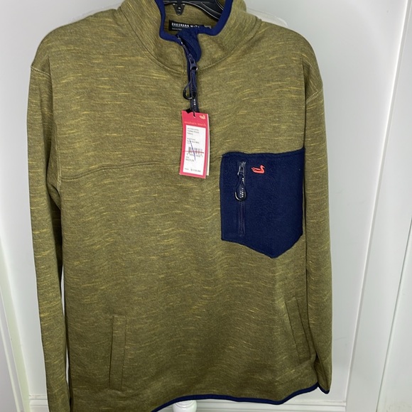 Southern Marsh •NWT• Lockhart Stretch Olive Green 1/4 Zip Pullover•Men’s Medium - Picture 3 of 7